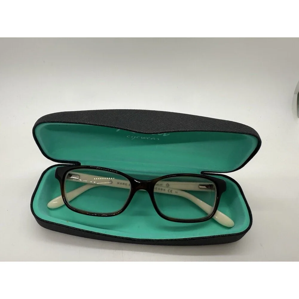 Marc by‎ Marc Jacob MMJ 578 Tortoise-Shell Pattern Vtg, Hard Case, Pouch & Cloth